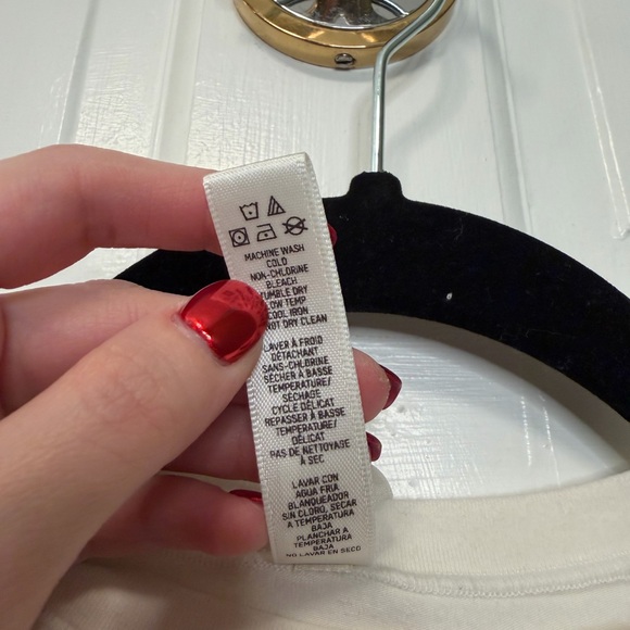 Skims Cotton Jersey T-Shirt Bone Size Small - Picture 5 of 6